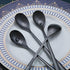 Black Long Handle Spoon, Coffee Stirrers, Premium Stainless Steel Ice Tea Spoons, Ice Cream Spoon, Cocktail Stirring Spoons, Set of 6 (Black)...