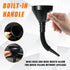 Wide Mouth Oil Funnel with Flexible Extension, Nozzle Hose with Handle Mesh Screen Filter, Removable Mesh Screen Filter for Water, Gasoline, Coola...