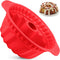 9.5 Inch Silicone Cake Pans, Non-stick Fluted Cake Pan with Sturdy Handle, Cake Baking Molds, Perfect Bakeware for Cake, Jello, Gelatin, Bread, Pa...