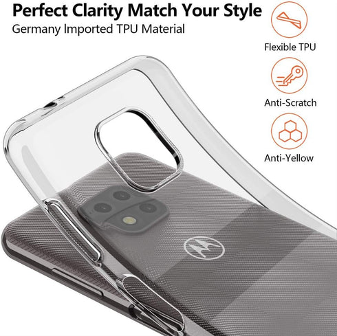 SNOSHO for Moto G Power 2021 Case,Slim Thin Flexible TPU Soft Silicone Gel Skin Shockproof Anti-Scratch Protective Cases Cover for Motorola G Powe...