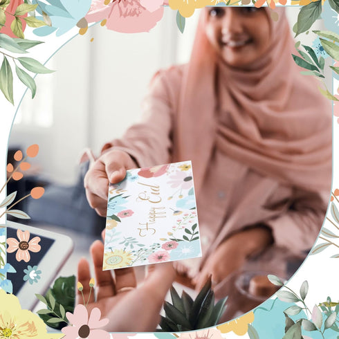 150 Pcs Eid Al Adha Gifts Eid Mubarak Money Envelopes 6.5x2.88 Inch Cash Gift Card Holders Pocket Ramadan Gift Envelopes for Kids Party Supplies E...