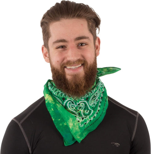CoverYourHair - Tie Dye & Paisley Bandanas - 6 Pack Colorful Cotton Bandanas...