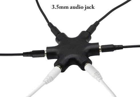 zdyCGTime Headphone Splitter, 3.5mm Stereo Audio Headset Adapter 3.5mm 6-Port Music Sharer, 3.5mm 6 Port Female Headphone Splitter Audio Connector...