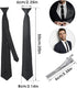 Yolev Men's Clip-On Ties 20 Inches Solid Color Clip-on Neckties Pre-tied Neckties for Wedding Office School Uniform with Tie Clip...
