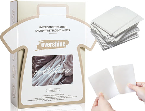 Fresh Linen Scent Laundry Detergent Sheets - Up to 100 Loads,Fragrance-Free, Washes 7-8 Clothes Per Tablet,Suitable For Sensitive Skin...