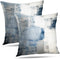 Blue and Grey Throw Pillow Covers 22x22 Teal, 2 Pack Square Decorative Pillow Cases Cushion for Farmhouse Home Decor...