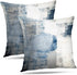 Blue and Grey Throw Pillow Covers 22x22 Teal, 2 Pack Square Decorative Pillow Cases Cushion for Farmhouse Home Decor...