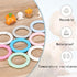 34pcs Silicone Beadable O Rings 65mm Round Silicone Loop with 2 Hole Hollow Silicon Ring Beads to Make Key Chain Beads for Bracelet Necklace Conne...