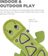 Outward Hound Fire Biterz Green Lizard Plush Firehose Material Interactive Dog Toy, Large...