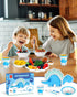 Lehoo Castle Toddler Plates and Bowls Set, Kids Dinnerware Set Includes Plate, Bowls, Toddler Utensils, Cup, Toddler Forks and Spoons, BPA Free, D...