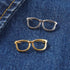 LUOZZY 6pcs Alloy Eyeglasses Shaped Brooches Frame Round Glasses Style Brooches Eyewear Lapel Pin for Women Dress Suit Shirt Collar Jewelry Access...