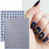 8 Sheets Retro English Letters Nail Stickers for Nail Art - Black White Gold Silver Retro English Nail Art Decals 3D Self-Adhesive Letter Nail Sti...