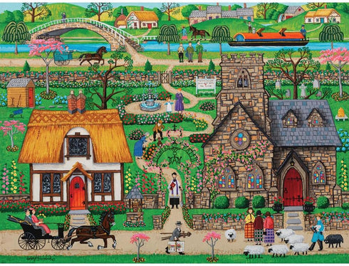 Bits and Pieces - 500 Piece Jigsaw Puzzle for Adults - 18" x 24" - Flowers of Faith - 500 pc Colorful Village Jigsaw by Joseph Holodook...
