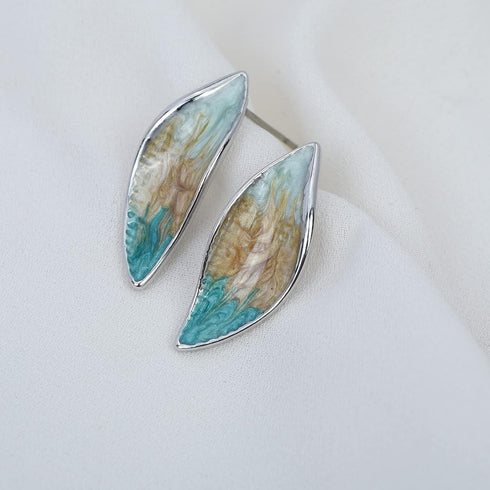 Vintage Statement Jewelry Set Leaf Floral Bohemian Boho Statement Necklace Earring Set Crystal Fashion Costume Jewelry...