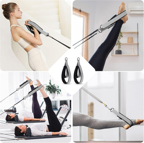 2PCS Pilates Strap, Pilates Double Loop Strap, Comfortable Enhanced Thickness, Fitness D-Ring Double Loop Strap, Pilates Equipment D-Ring Strap, H...