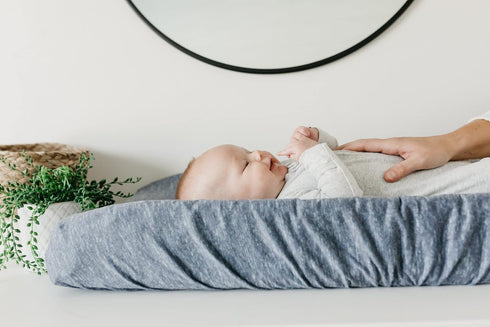 Premium Knit Changing Pad Cover by Copper Pearl: Soft, Stylish, and Universal Fit for All Standard Diaper Changing Pads, Trendy Design Changing Pa...