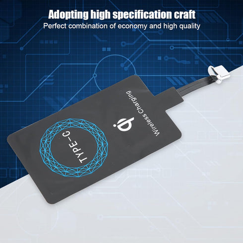 2Pcs Charging Receiver, Type C Charger Receiver, Charger Adapter for Galaxy Note 8 Pro/A50/A70/A10s Other Type-C Android Phones...