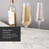 Viski Raye Angled Crystal Champagne Flutes Set of 2 - Premium Crystal Clear Glass, Modern Stemmed, Champagne Glass Gift Set - 8oz...