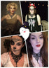 Choker Necklace Earrings Set for Halloween Punk Steampunk Costume Party Women Gothic Black Lace Necklace Vintage Lolita Victorian Halloween Choker...