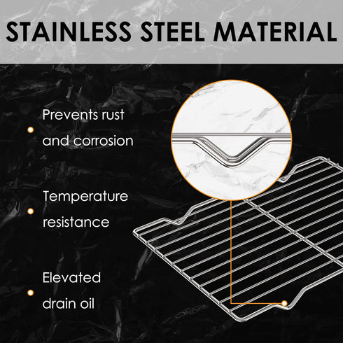 2 Pack Cooling Rack for Baking, 8" x 11" Stainless Steel Grill Rack, Small Grid Baking Rack for Baking Cooking Roasting Oven...