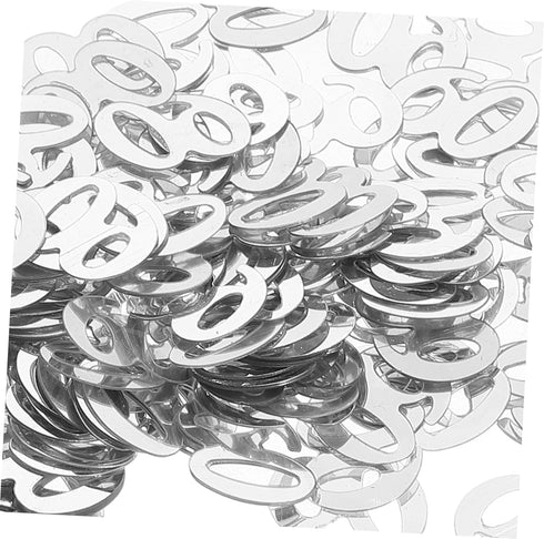 AMOSFUN 1200pcs Number 60 sequins confetti plastic confetti for 60th birthday party anniversary decoration(Silver)...
