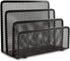 EASEPRES Desk Mail Organizer, Easepres Office Small Letter Sorter Desktop File Organizer Metal Mesh with 3 Vertical Upright Compartments, 1 Pack...