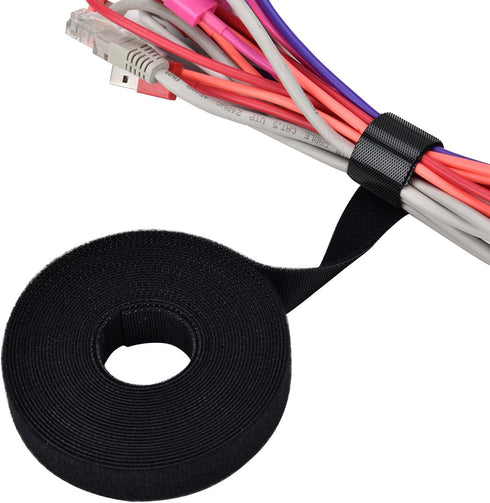 Pasow fastening tape Cable Tie Double Side Nylon Power Wire Management 3/4Inch 1 Roll Hook (5 Yards, Style 2)...