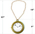 Skeleteen Jumbo Gold Clock Necklace - White Rabbit Clock, 8" Hip Hop Rapper Clock - 1 Piece...