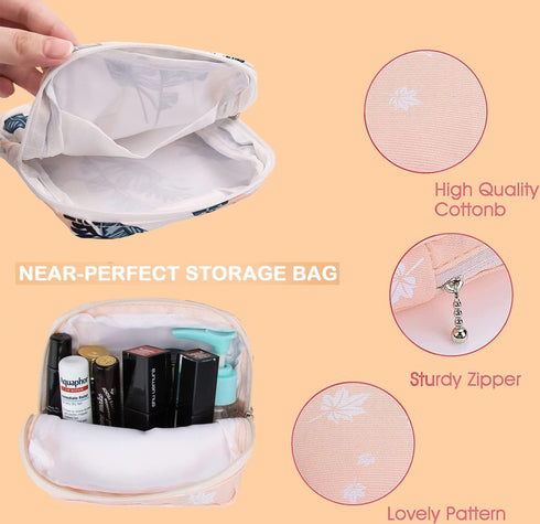 Sanitary Napkin Storage Bags,Reusable Menstrual Pads Storage Organizers Pouch Kit,Fashion Pattern Zipper Panty Liners Bag,Sanitary Bags for Femini...