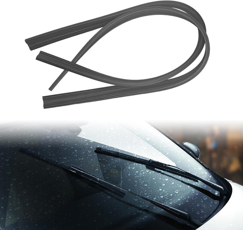 4 Pieces DIY Adjustable Windshield Wiper Blades Rubber, Frameless Insert Silicone Strips Windshield Wiper Baldes Strip, Universal for Most Vehicle...