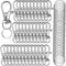 120PCS Premium Swivel Lanyard Snap Hook with Key Rings, Metal Keychain Hooks for Lanyard Crafting(Silver)...