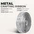 CraftyCrocodile Metal Ribbon for Decor Craft - Decorative Silver Trim for Crafting - 0.8", 3 Yards Long...