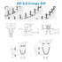 JST PH 2.0 mm Pitch 2-Pin/3-Pin/4-Pin JST Wiring Connecting IC Male Plugs, Female Sockets Housing and T-Shaped Crimp Terminal Kit. 150 Sets/750 Pi...