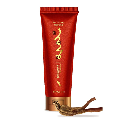 Korean Red Ginseng Foam Cleanser Deep Clean & Moisture Daily Cleanser Foam Red Energy 1,000PPM RED Ginseng & Hibiscus & Pearl Extract Daily Skin C...
