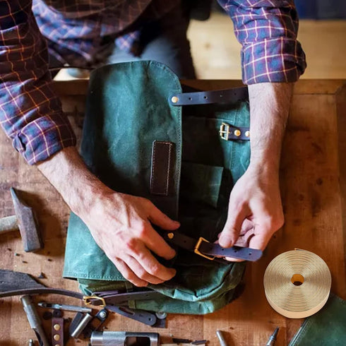 GORGECRAFT 5.5Yds x 1" Metallic Flat Leather Strap Shiny Pu Leather Strips Glossy Leather Lace Stripper Beading String Ribbon Craft Double Sided L...