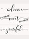 Reusable Stencil Set – Home Sweet Home, Welcome, Grateful Stencils - Word Stencils for Painting on Wood– Laser Cut Painting Stencil - for Home Déc...