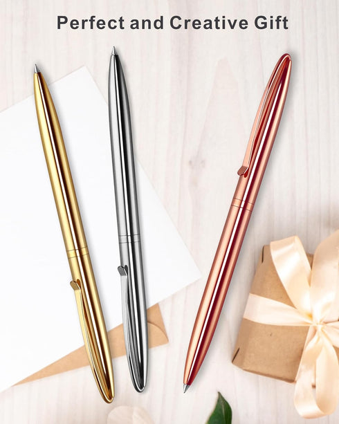 Cambond Ballpoint Pens, Guest Pen Stainless Steel Nice Pens for Guest Book Uniform Christmas Gift - Black Ink (1.0mm Medium Point), 3 Pens with 6 ...