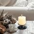 Black Iron Plate Candle Holder,set of 2 Candle Pedestal for Pillar Candles,3.15in pillar candle holders (Black)...