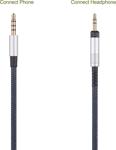 Audio Replacement Cable with in-Line Mic Remote Volume Control Compatible with Sennheiser HD598 HD598 SE, HD518 HD598 Cs, HD599 HD569 HD579 Headph...