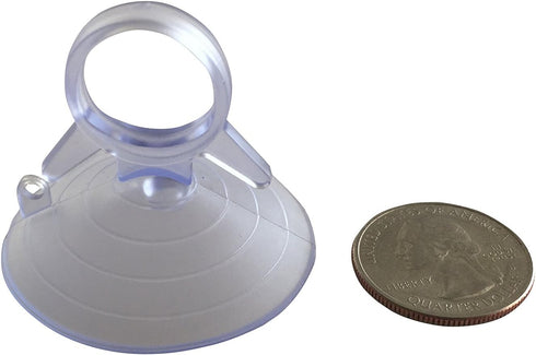 GiftWrap Etc. Clear Plastic Suction Cups with Loops - 4.5 cm (1.75 in) Wide, Set of 10...