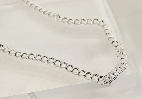 PORI JEWELERS 925 Sterling Silver 4mm Charm Link Chain Anklet - Available in Silver or Yellow...