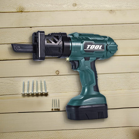 Toy Tool Set Outside Construction Play Tools, Power Saw, Electric Drill include 3 Interchangeable Drill Bits with Light, Sound,Kids Pretend Play D...