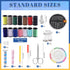 Glarks 98Pcs Sewing Kit, Multifunctional Sewing Supplies Repair Kit with Thread, Sewing Needles, Pins, Scissors, Thimble, Tape Measure, Buttons, C...