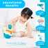 PlenPLAY Baby Tummy Time Toy - Dinosaur Stacking Toy for Age 6+ Months, Weeble Wobble Toys for Babies 6 9 12 Months, Stacking Ring STEM Learning T...