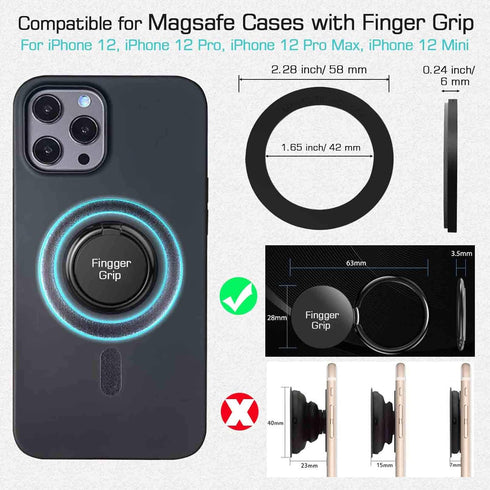 Magnetic Mag-Safe Car Wall Mount Magnet for iPhone 12/13/Pro/Pro Max - 2 Pack......