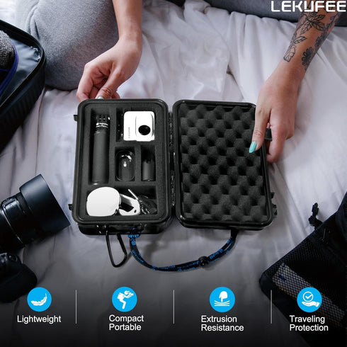 Lekufee Travel Waterproof Hard Case Compatible with Insta360 GO 3S/Insta360 GO 3 Action Camera/Vlogging Camera and Accessories(Case Only)...