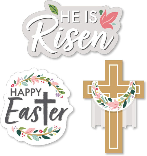 Big Dot of Happiness Religious Easter - DIY Shaped Christian Holiday Party Cut-Outs - 24 Count...