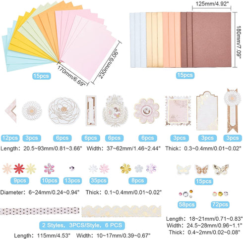 AHANDMAKER DIY Envelope & Card Making Kits, 27 Kinds Handmade Greeting Card Sets Make Your Own Card Crafts for Thanksgiving Birthday Present Class...