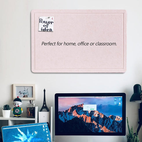 Felt Bulletin Board, 15.7' x 23.6' Pin Board for Offices Home Wall Decoration, Notice Board with Push Pins for Paste Notes, Photos, Schedules Bett...