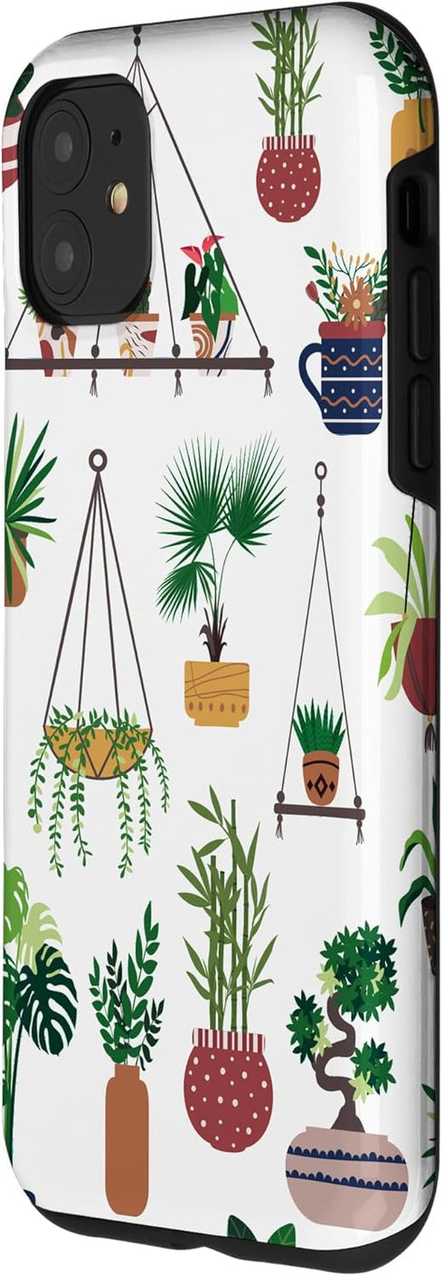 iPhone 11 Indoor and Outdoor Plant Illustrations | Boho Nature Art Case...